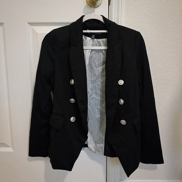 Jules & Leopold || Black blazer with silver buttons - Picture 1 of 5